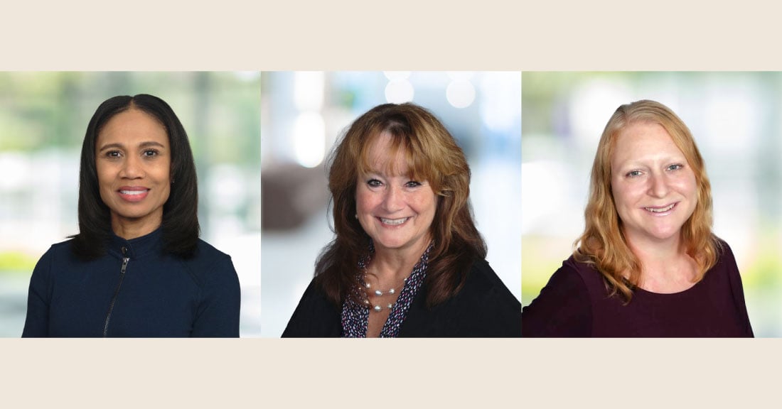 Headshots of Attigo expert trainers Tasha McDaniel, Michiale Schneider, and Hannah Achtor